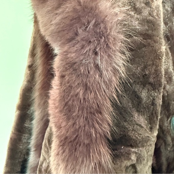 Natural mink and fox fur winter long coat One Size Retail 8500$ - Picture 4 of 10